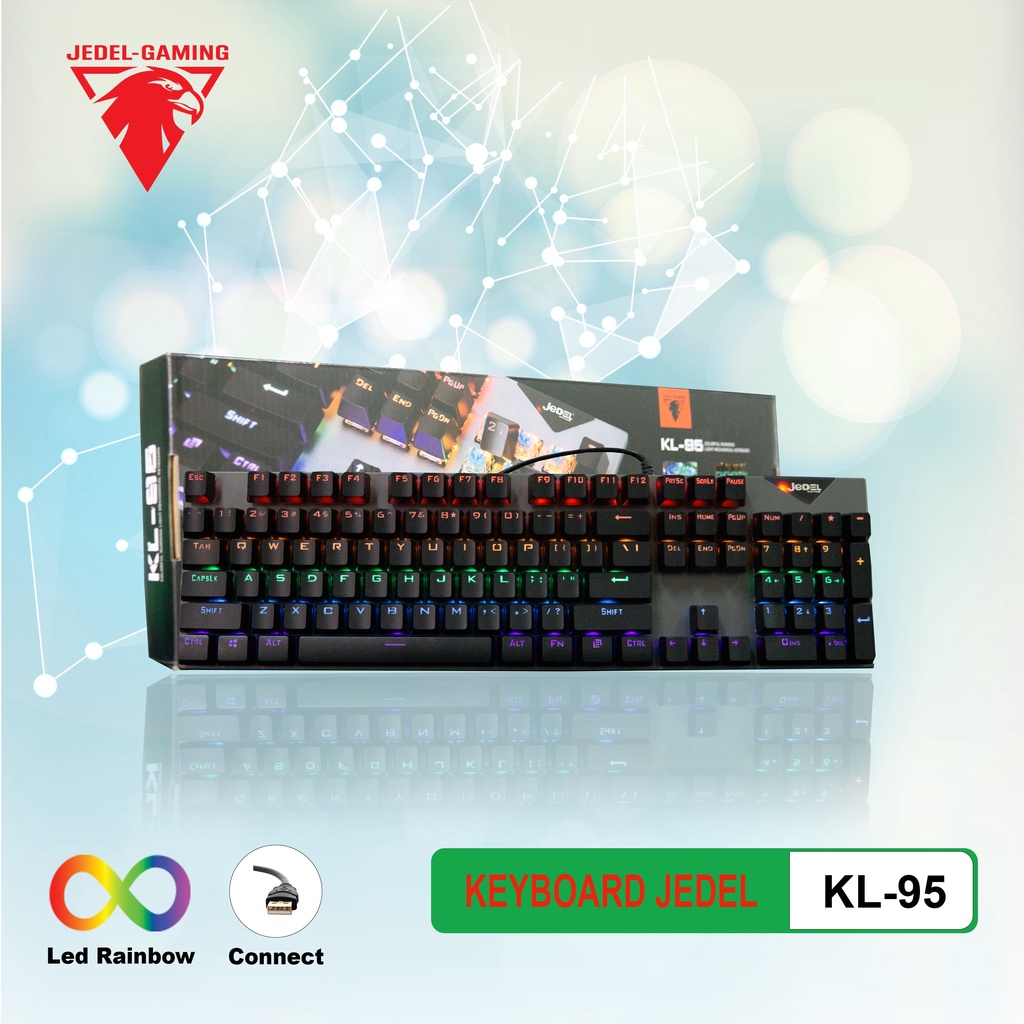 Phím cơ Jedel KL 95 Gaming LED Rainbow nhiều chế độ - VSP phân phối