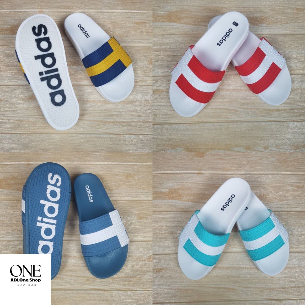Dép nam nữ quai ngang adidas chữ thập bên đẹp phong cách thờ thượng Adloneshop