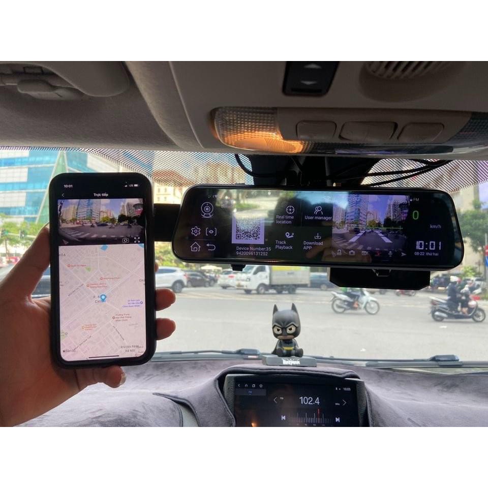 CAMERA HÀNH TRÌNH GƯƠNG MX10 PRO CẢNH BÁO DẪN ĐƯỜNG VIETMAP S2  chính hãng  MAXCAR