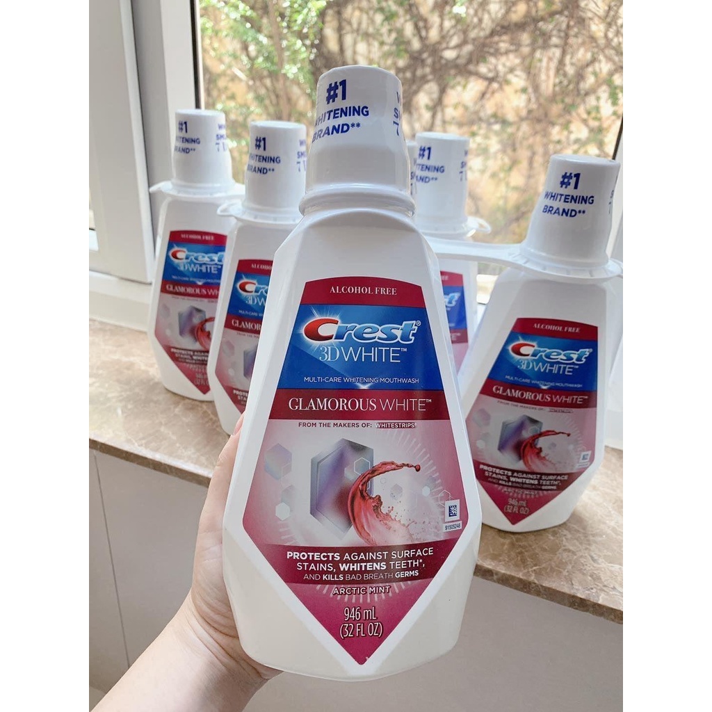 PQS - Nước súc miệng Crest 3D Glamorous White 946ml