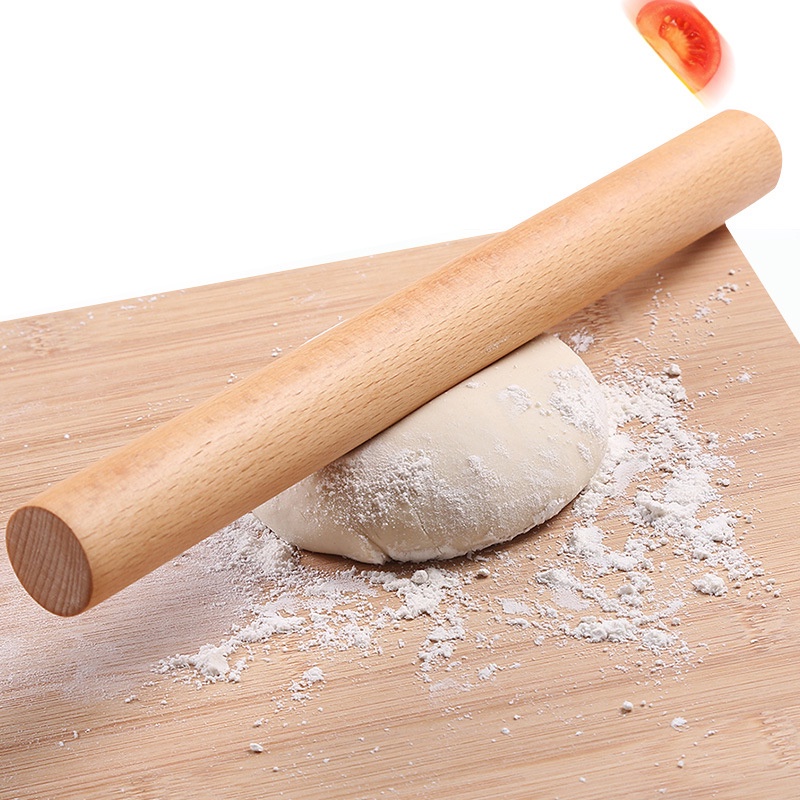 Cây Lăn Bột Gỗ - Cán Bột Gỗ Cơ Bản - Lăn Bột Cầm Tay GBCU001