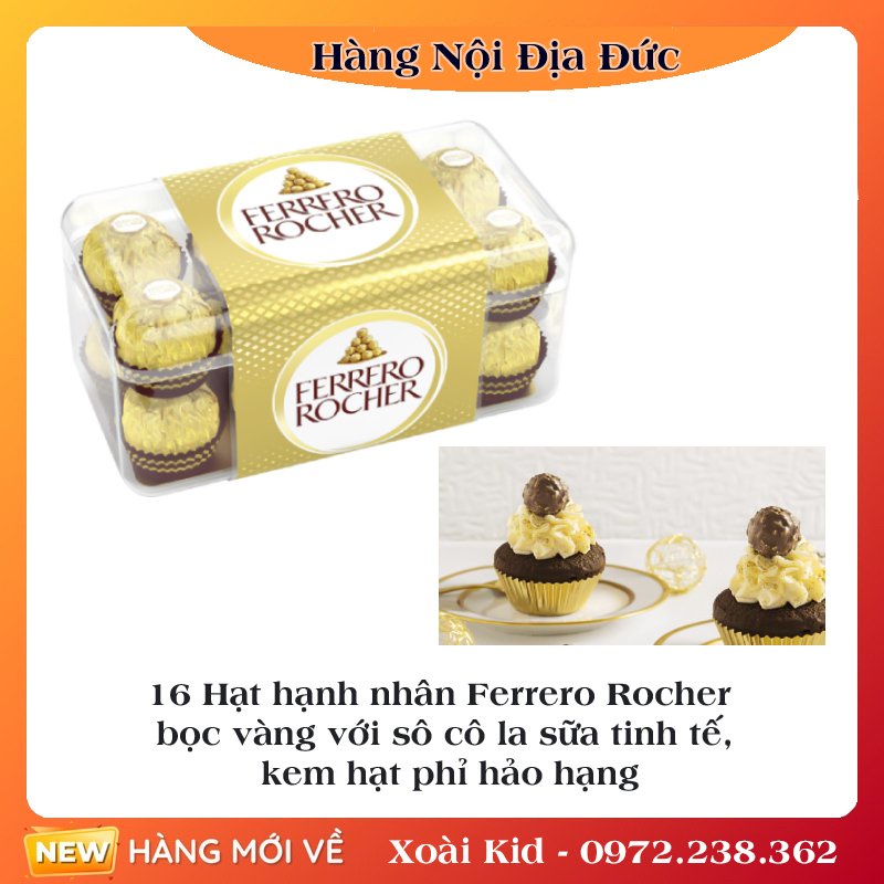 Socola Ferrero Rocher của Đức, 16 viên 200g