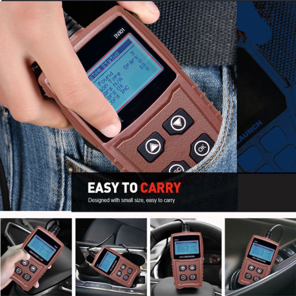 [Hàng Sẵn] Máy quét OBD2 Bộ đọc mã lỗi động cơ Công cụ chẩn đoán cầm tay đa chức năng dành cho ô tô 【Spring061】