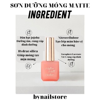 [Mostive] Sơn dưỡng cứng móng haft matte cao cấp Hàn Quốc (1pcs)