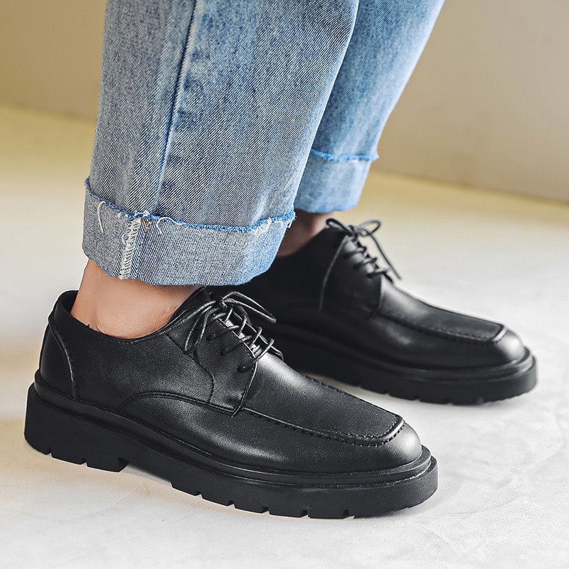 Giày derby đế đốc mũi có viền, đế cao su chống trơn size 39 đến 43