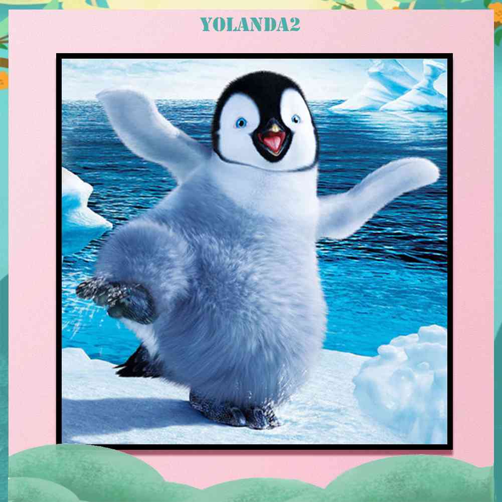 Bộ Tranh Thêu Chữ Thập DIY Hình Chim Cánh Cụt 11CT Yolanda2 / Penguin
