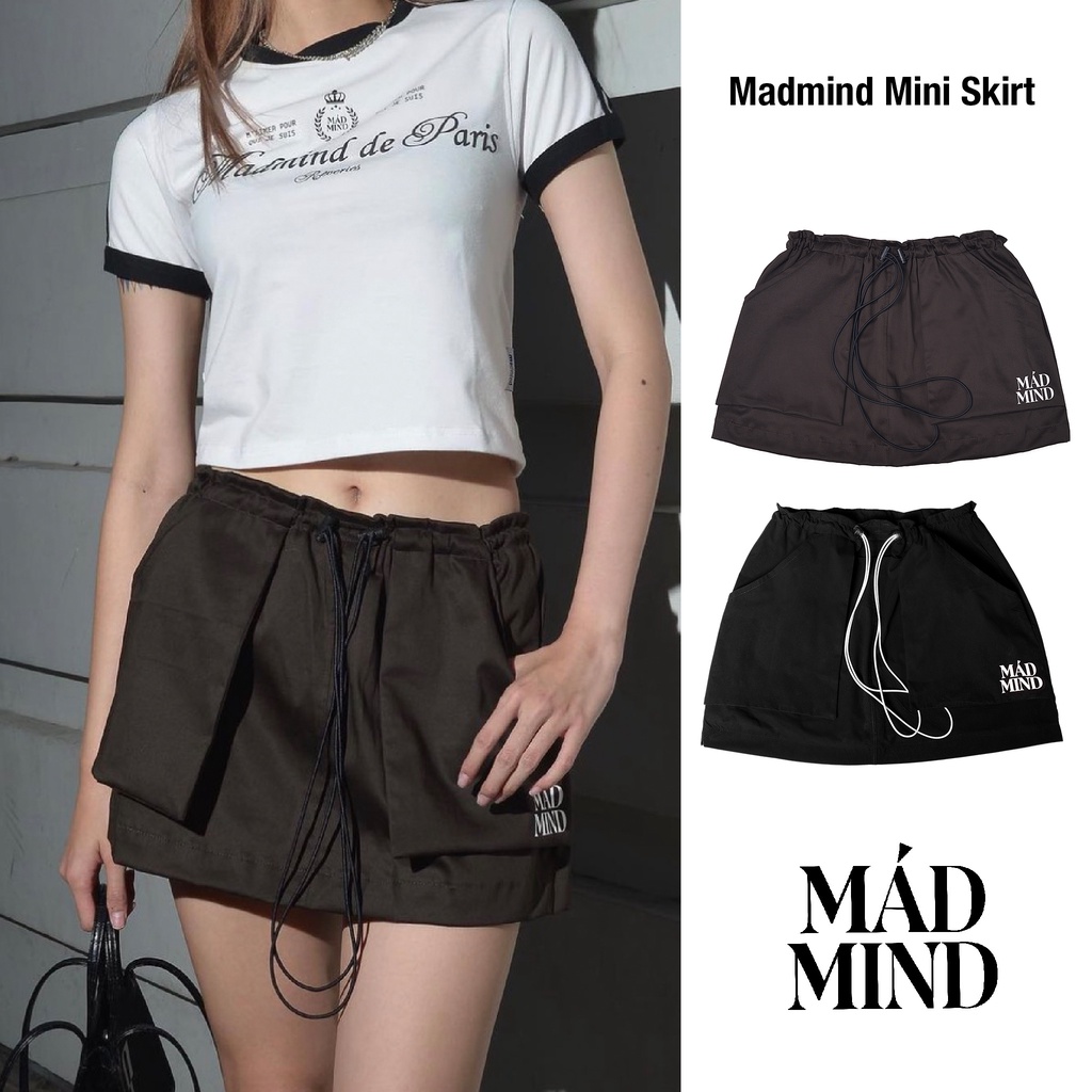 MADMIND® Chính Hãng - Chân Váy Y2k Madmind Mini Skirt - Có Quần Bảo Hộ