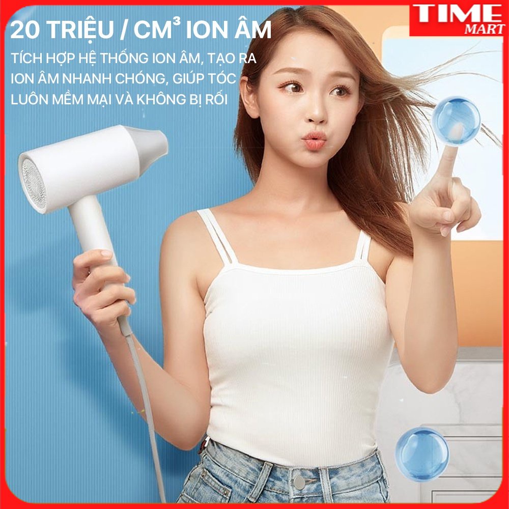 Máy sấy tóc bổ sung ion âm Xiaomi Youpin SHOWSEE A1-1800W. Cao cấp chống xù rối khô tóc [TIME-MART]