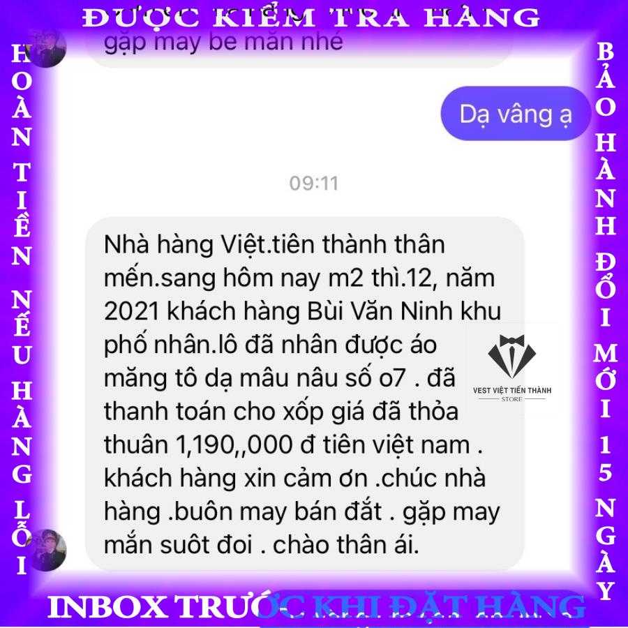 Áo măng tô nam trung niên dạ lông cừu nhập khẩu hàn quốc cao cấp vest việt tiến thành buinguyet