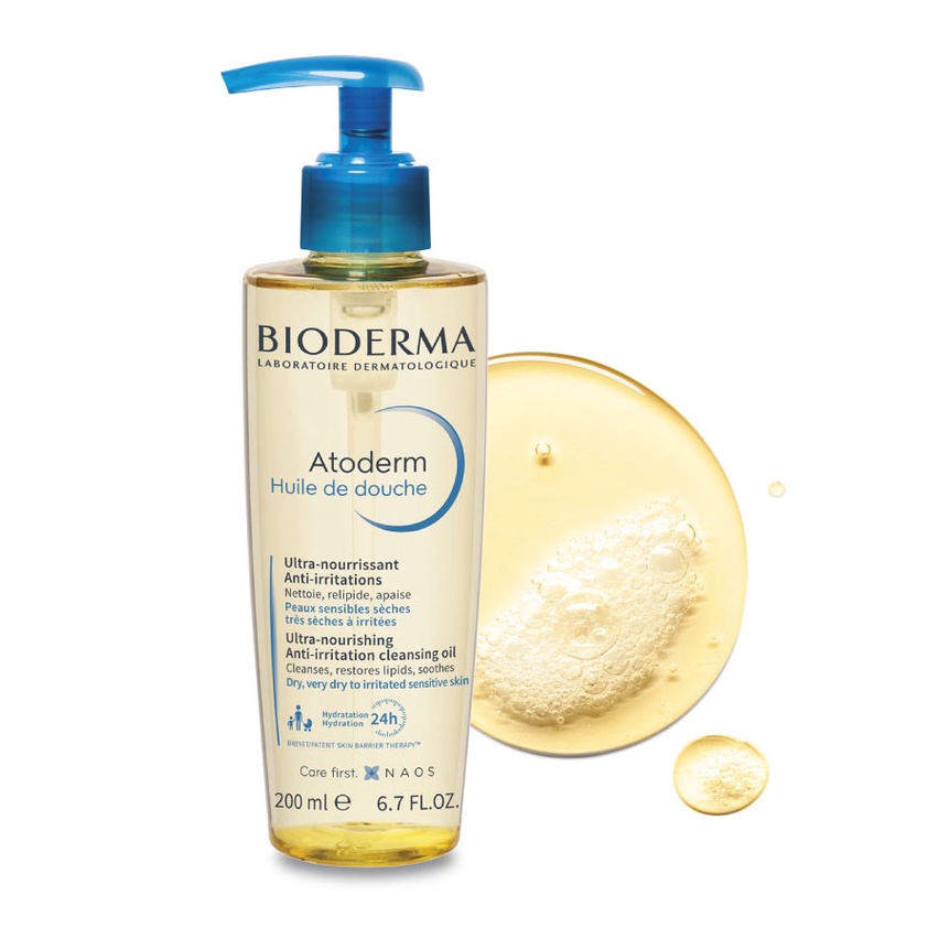 Sữa Tắm Bioderma Atoderm Huile De Douche 200ml/1L - Dầu Giúp Làm Sạch, Làm Dịu Và Dưỡng Ẩm Dành Cho Da Khô, Da Nhạy Cảm