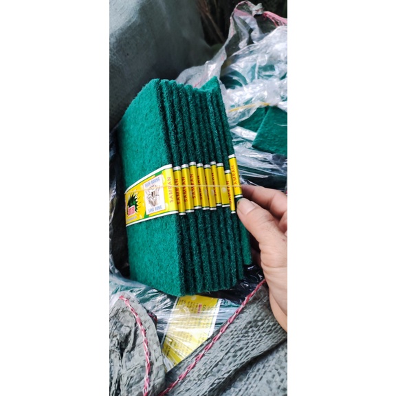 Cước xanh nhám rửa chén siêu sạch, size lớn 18cm x 15cm