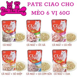 Pate ciao 60g cho mèo đủ 7 vị-yêu thú cưng