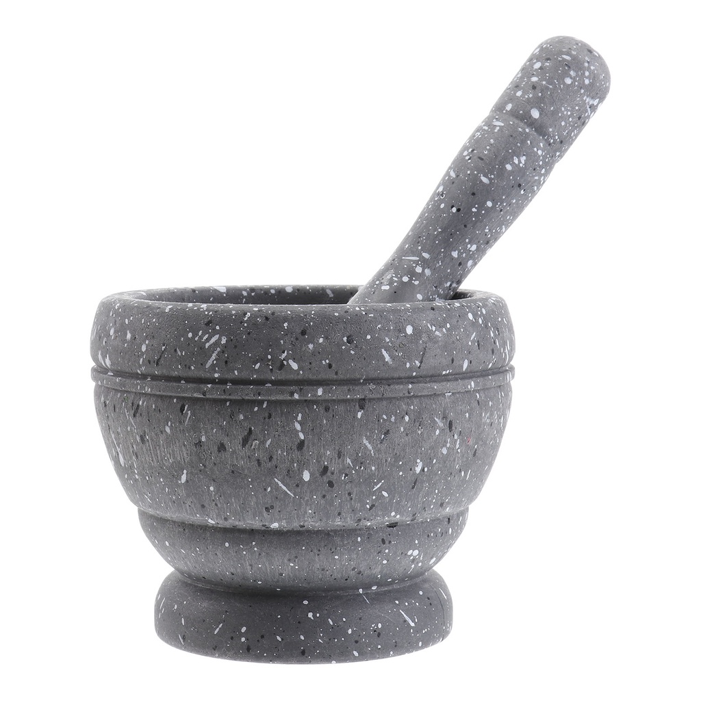 Bộ Chày Cối Giã Tỏi Bằng Nhựa PP (Hoa Văn Đá Granitic)