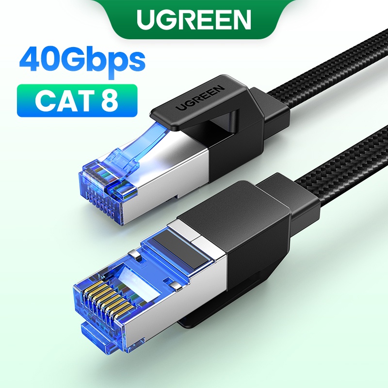 Dây cáp Ugreen mạng Lan Cat8 40 5gbps Cotton dành Cho Modem Laptops Ps 4 Router 10M 20M