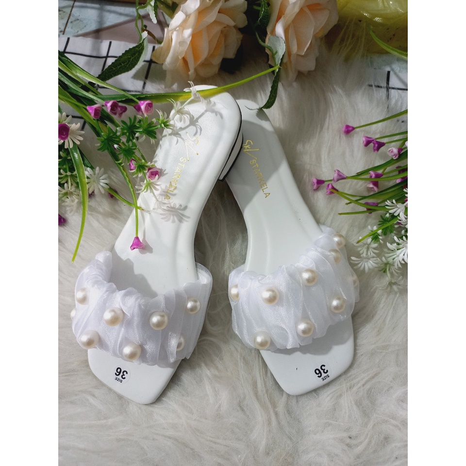 [ HOT ]Dép Quai Ngang Ngọc Đính Nơ 3p dep le 2p D.lenhun_ngoc