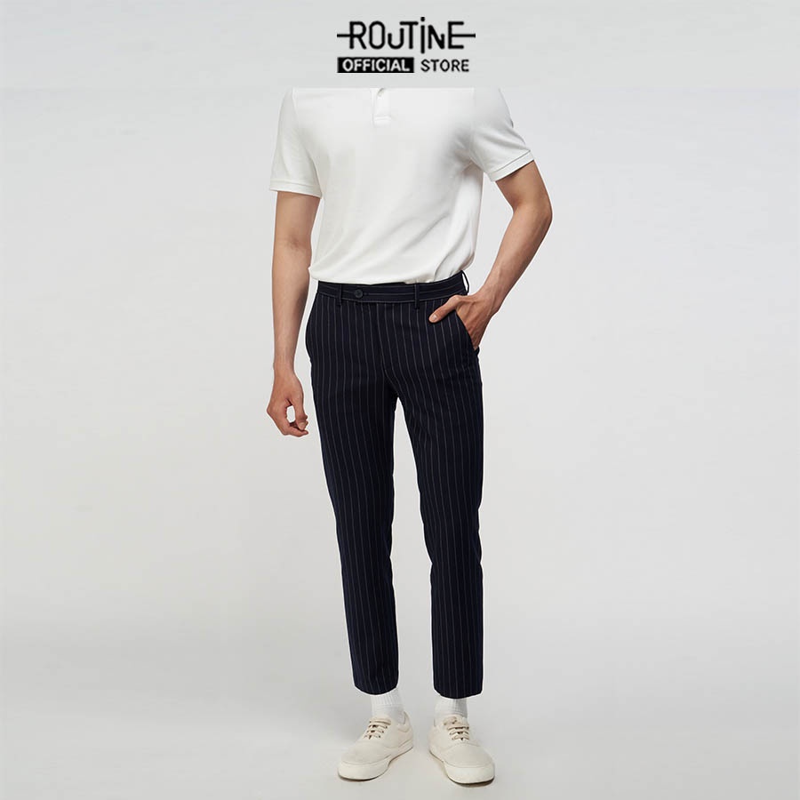 Quần âu kẻ sọc. SLIM CROP - Routine 10F21PFO005