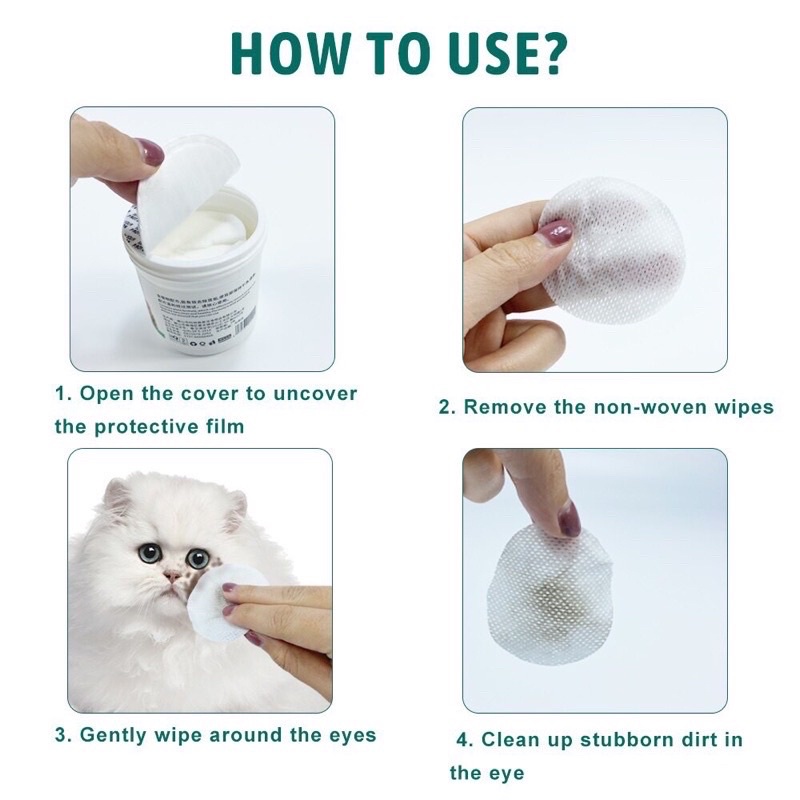 Khăn Ướt Lau Mắt, Tai Chó Mèo Thú Cưng 130 Miếng - Chiết Xuất Lô Hội