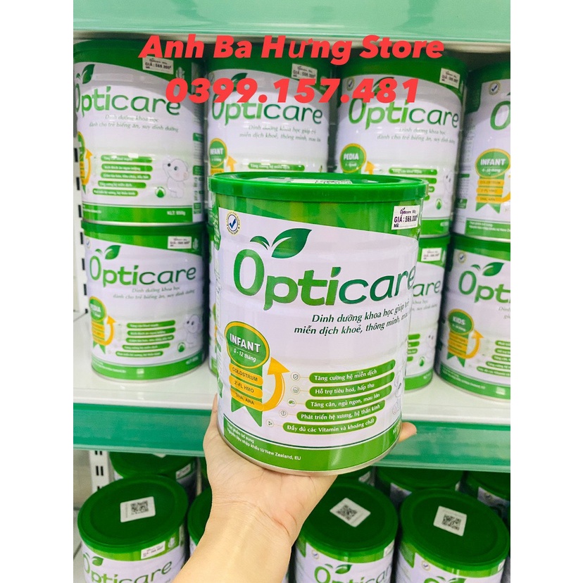 Sữa OPTICARE đủ số Infant/Kids/Pedia/GrowIQ - Bé Tăng Cân, Không Lo Táo Bón