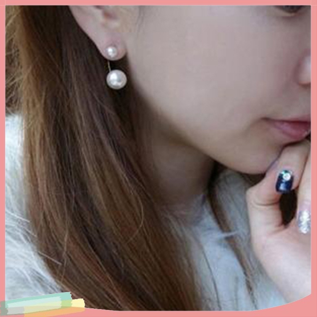 Bông tai đính hạt ngọc trai giả xinh xắn cho nữ
