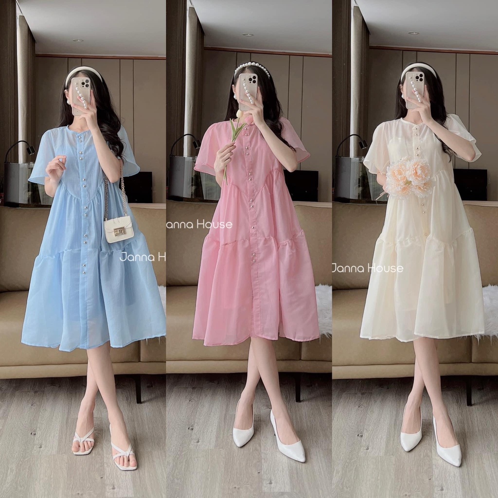 Váy bầu ngắn tay cổ tim thời trang thiết kế công sở xinh xắn kết hợp đi chơi dự tiệc M537