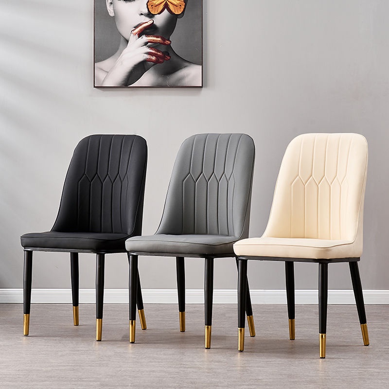 Ghế ăn sang trọng kiểu Bắc Âu, ghế dài, bàn ăn bằng sắt, Ghế ăn bằng sắt PU, ghế văn phòng, ghế gấp 