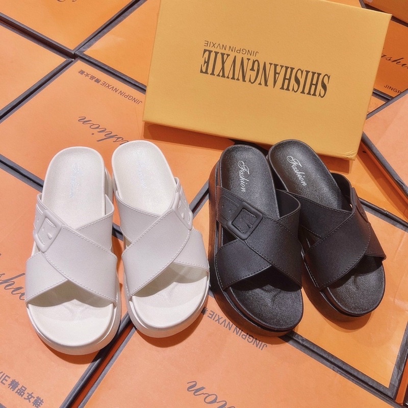 Dép nhựa  2 quai chéo siêu mềm 5cm