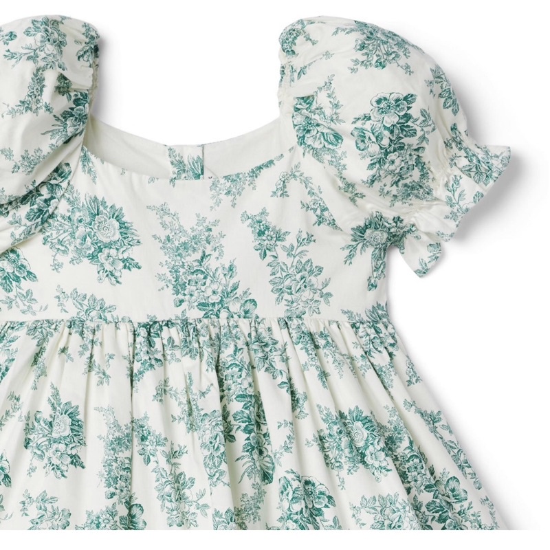 Váy bé gái Janie and Jack - FLORAL TOILE PUFF SLEEVE DRESS