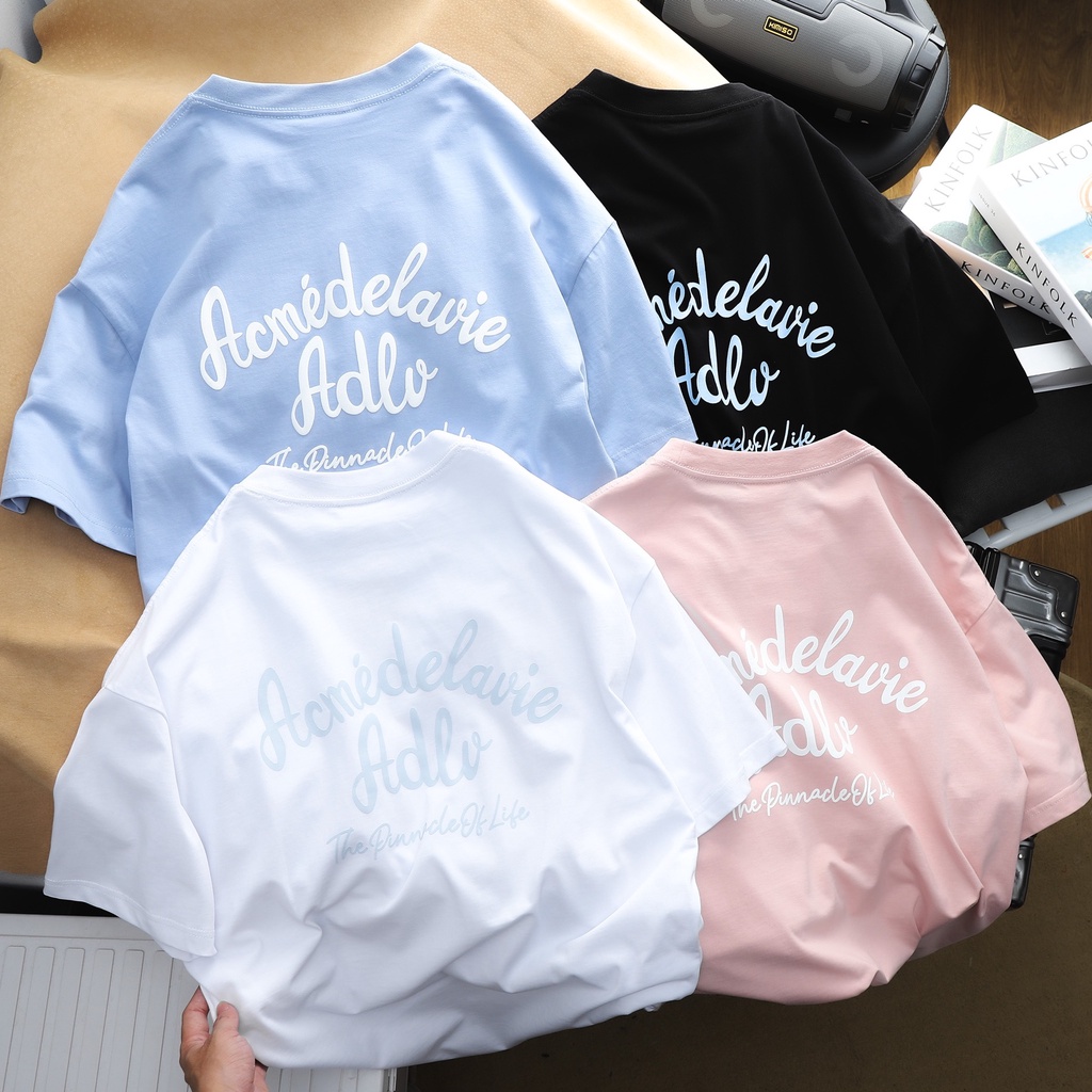 Áo thun tay lỡ unisex, form over size 55 - 95kg, chất vải cotton 2 chiều cao cấp 2990