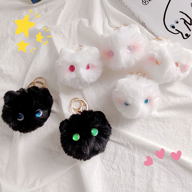 Móc Khóa Hình Mèo Nhồi Bông Dễ Thương