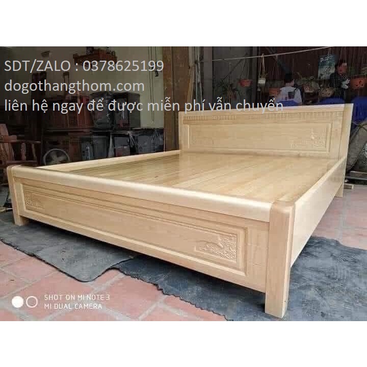 giường ngủ gỗ sồi 1m8x2m rác phản