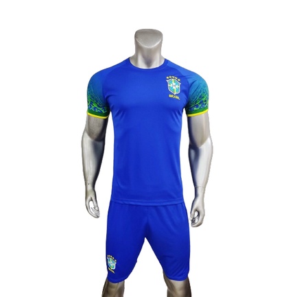 Quần áo BRAZIL màu xanh 2022 CÓ IN tên số