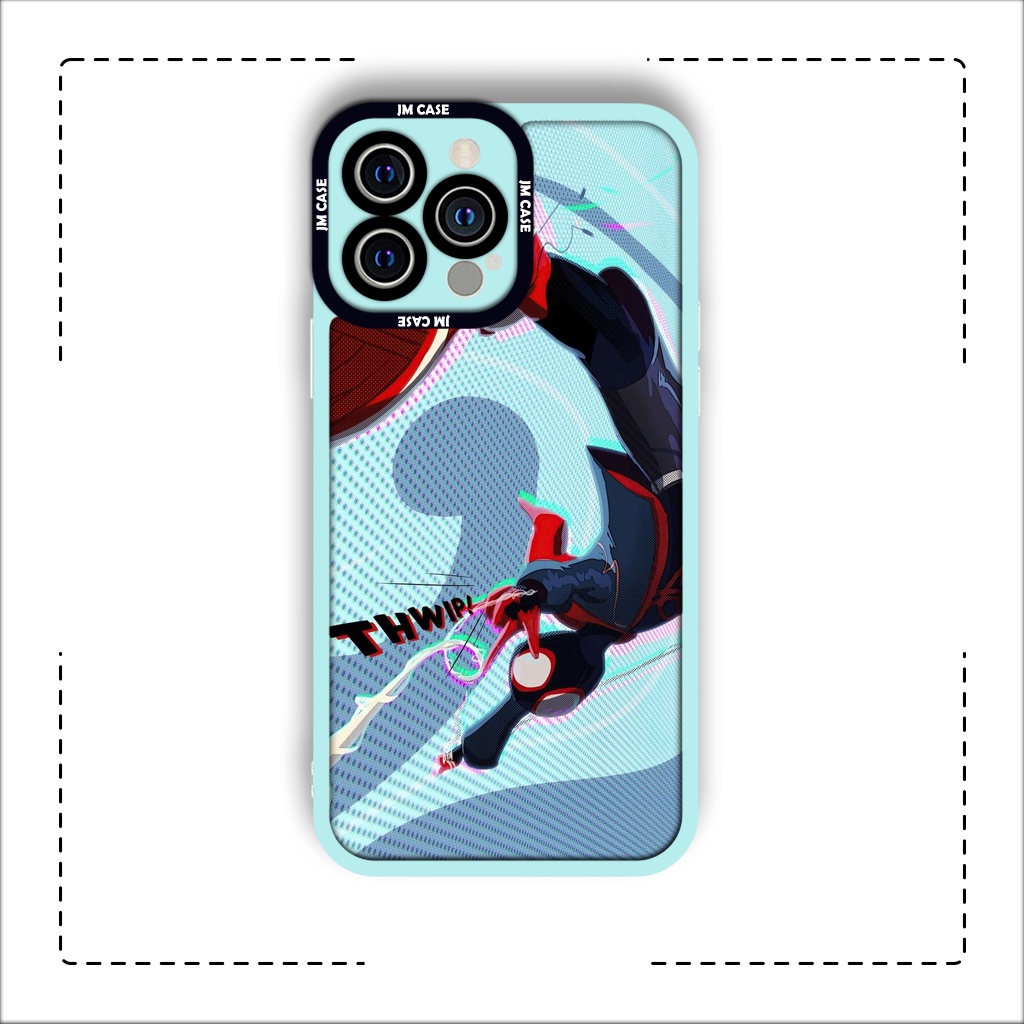 Ốp lưng iphone samsung xiaomi oppo cạnh vuông JMCase Spider Man Modern Người Nhện Into The Verse