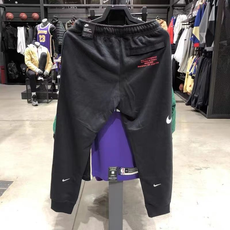 Nk nam giới móc đôi thêu quần bó sát dệt kim thông thường quần thể thao cj4881