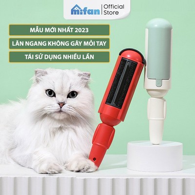 Cây lăn lông chó mèo tĩnh điện đa năng Mifan - Bàn chải lưỡi silicon hai chiều hút sạch bụi hiệu quả - Vệ sinh quần áo