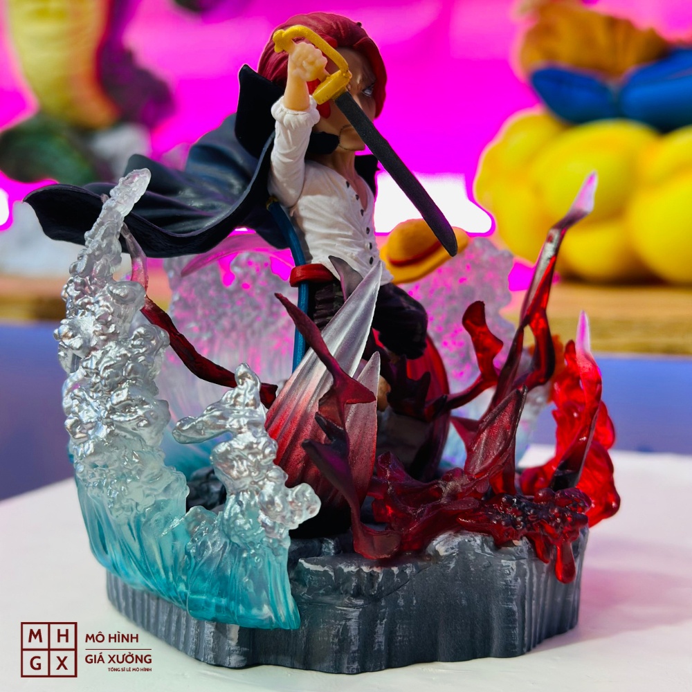 Mô hình One Piece Shanks Tóc Đỏ chiến đấu siêu ngầu. Cao 12cm, nặng 200gram . Figure One Piece , mô hình giá xưởng