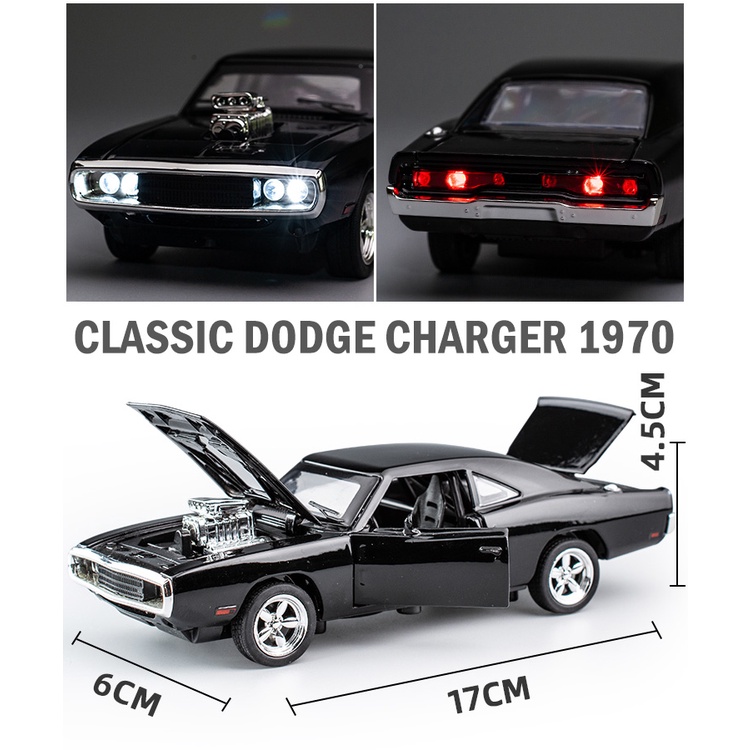 Mô Hình Xe Ô Tô Dodge Challenger Hellcat Tỉ Lệ 1: 32