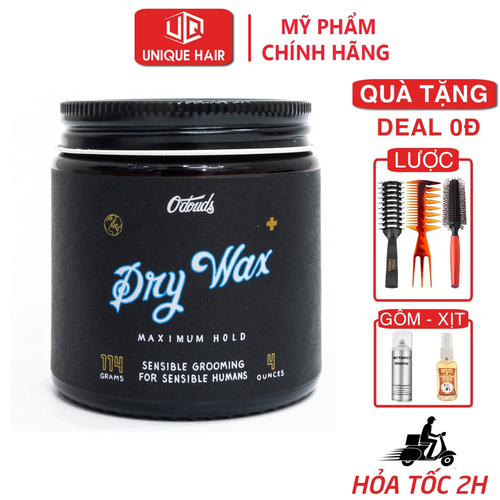 Sáp Vuốt Tóc O'douds Dry Wax - new 2023 + Tặng Lược Chabao