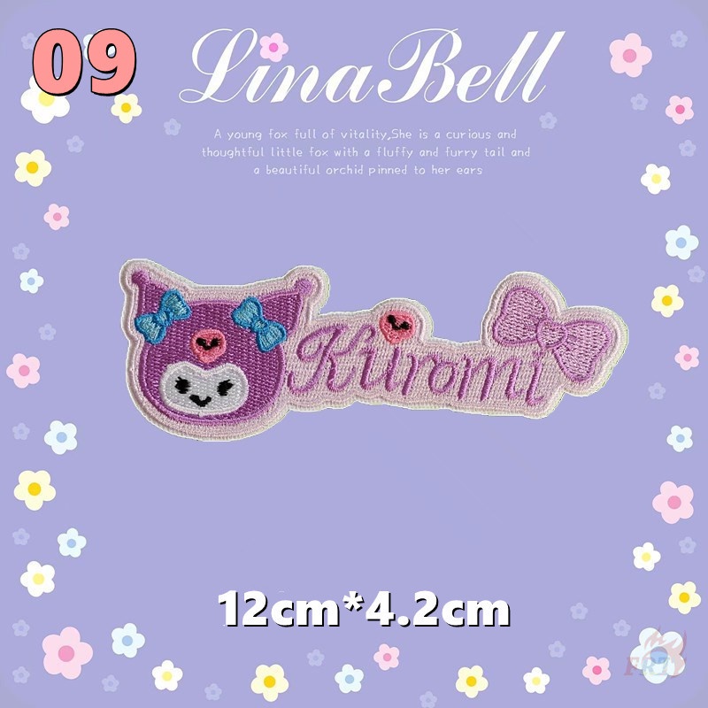 ✿ Miếng Dán Tự Dính Họa Tiết Kuromi / Melody / Cinnamoroll Ngọt Ngào Dễ Thương ✿ 1 Miếng Vá Quần Áo DIY Hình Hoạt Hình S.a.n.r.i.o