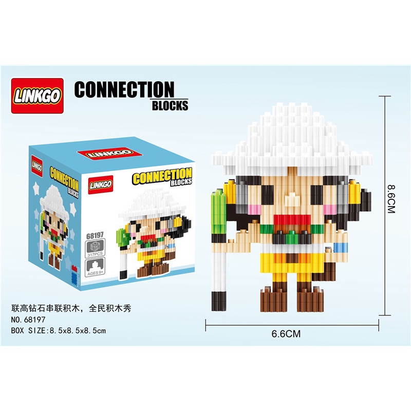 Đồ chơi lắp ráp mini one piece naruto luffy mô hình lắp ráp dễ thương