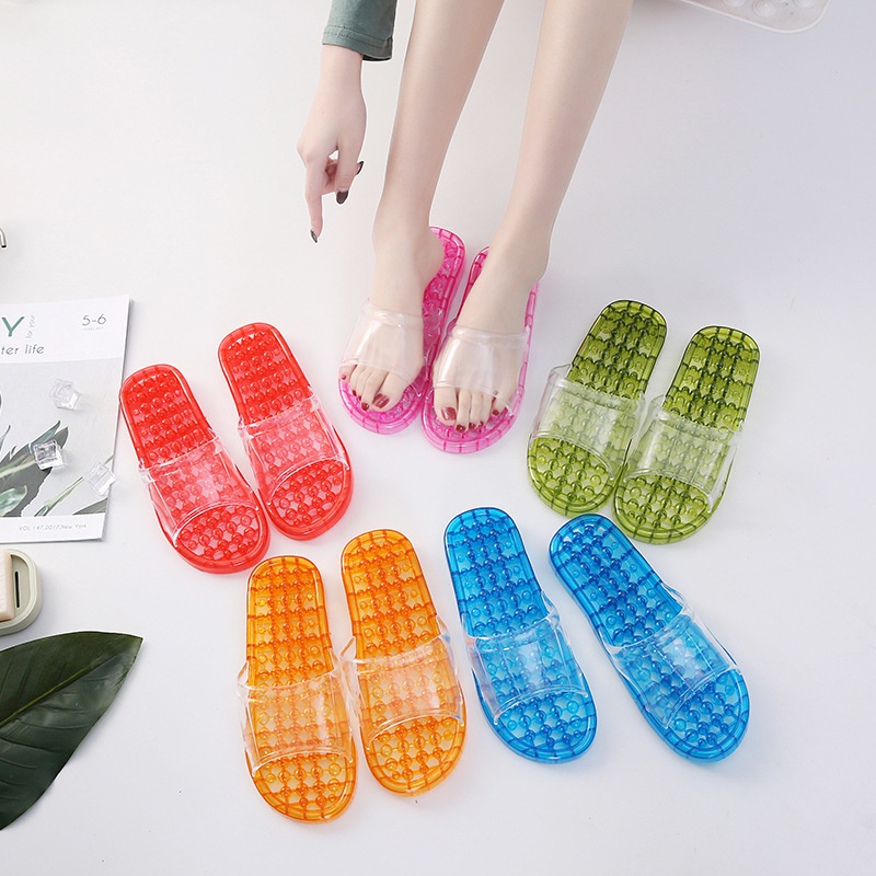 Dép Nhựa Đi Trong Nhà Đế Dày Chống Trượt Thời Trang Mùa Hè Cho Cặp Đôi