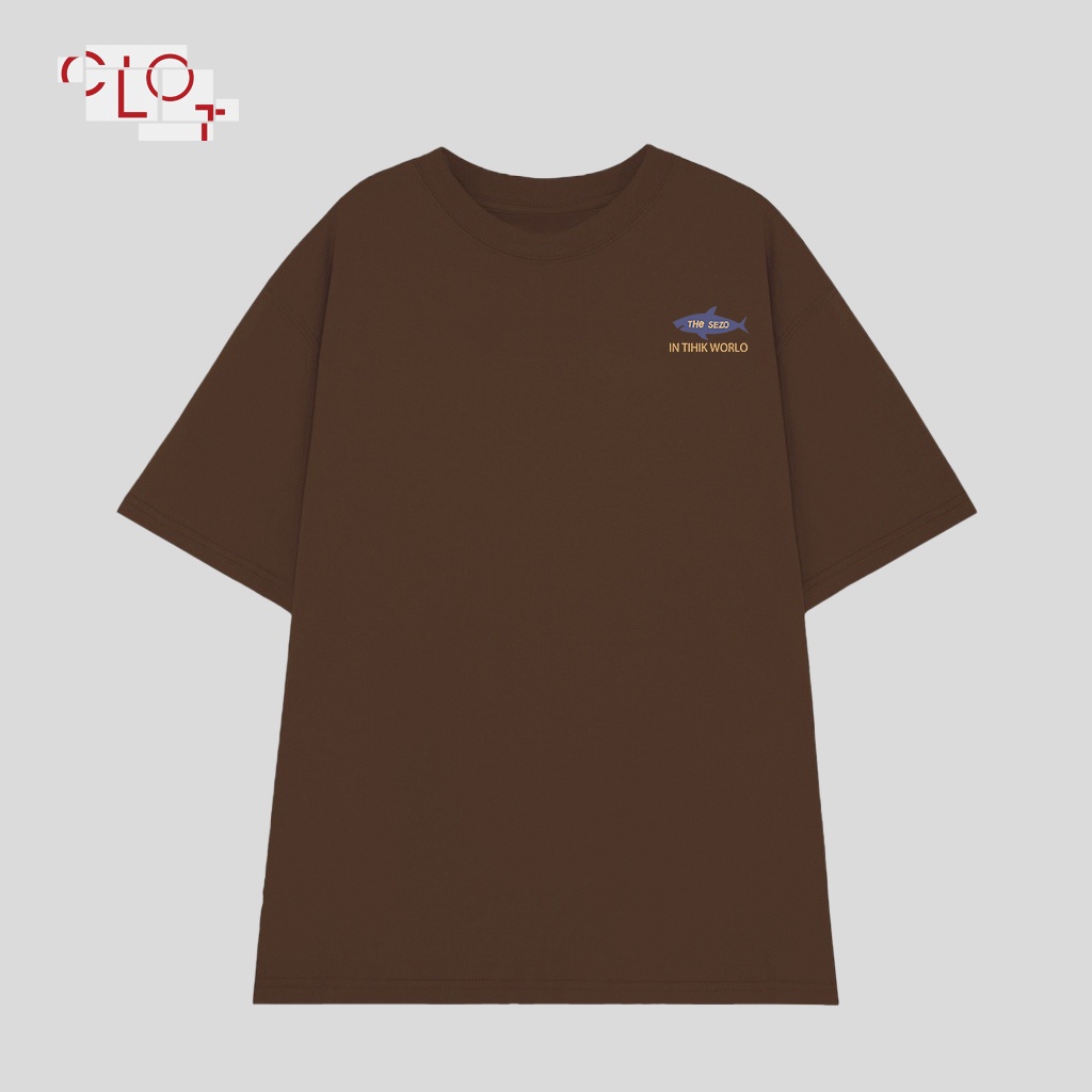 CLOT Áo thun tay lỡ unisex nâu bigsize vintage áo from rộng nữ ulzzang 100%cotton