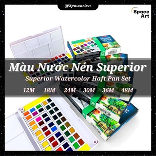 Màu nước nén Superior - Superior WaterColours Half Pan Set