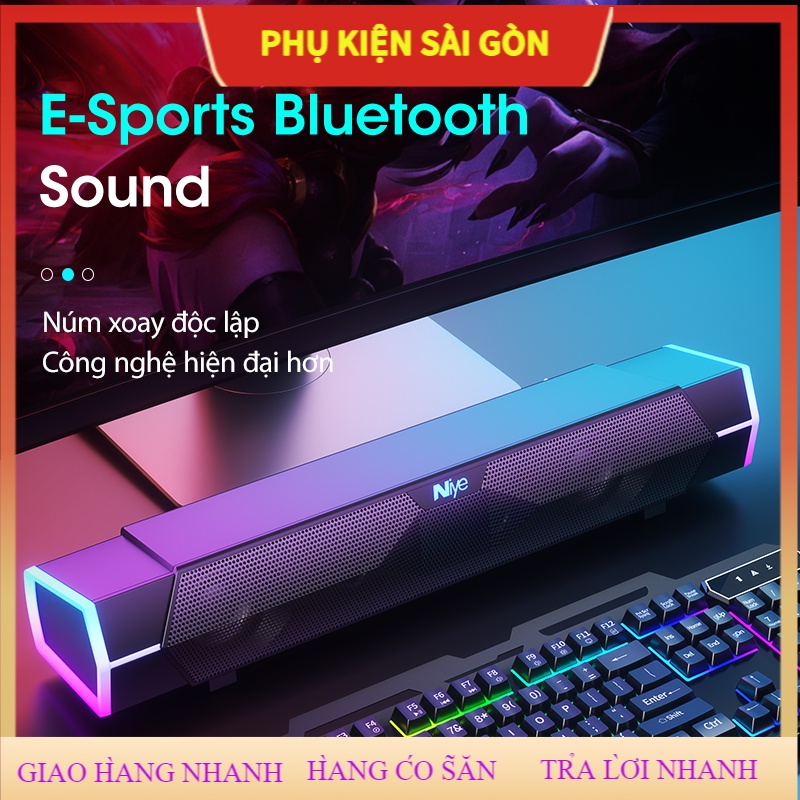 Độc quyền Loa máy tính bản nâng cấp âm trầm tích hợp micro thiết kế 4D có dây kết nối PC Bluetooth chơi game nghe nhạc
