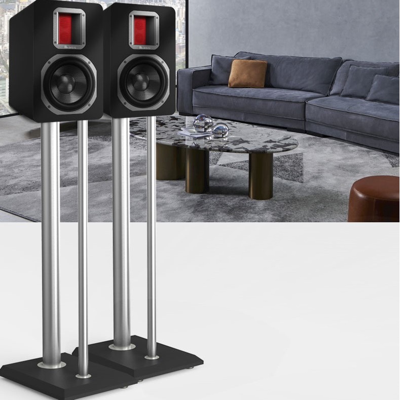 Chân đế loa phòng khách 2 trụ kim loại 7 tấc rưỡi cao cấp IBASS - re0771