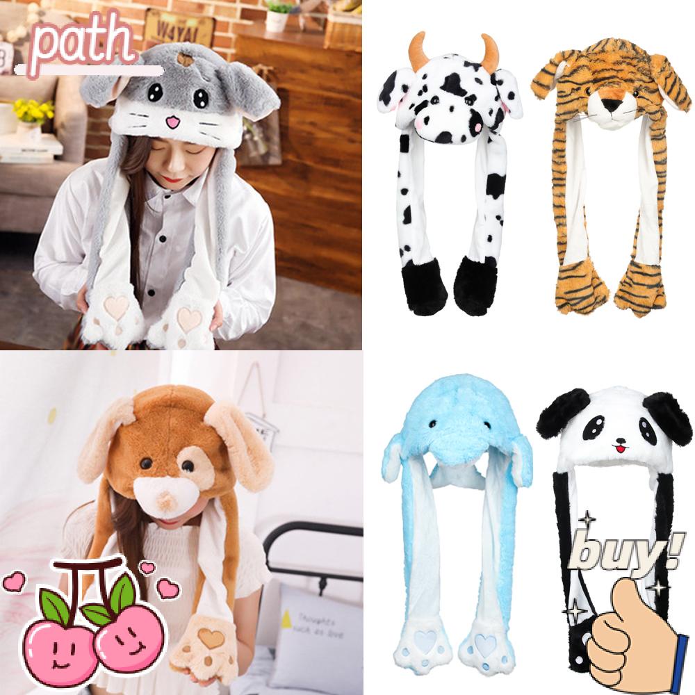 Mũ Tai Thỏ Giữ Ấm Có Túi Khí Di Chuyển Được Dành Cho Bạn Nữ