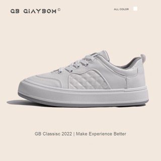 Giày Sneaker Nữ Trắng Đế Cao 3 cm giayBOM B1637