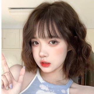 Bộ Tóc Giả Dài Ngang Vai Mái Ngang Và Xoăn Bằng Len Thời Trang Cho Nữ