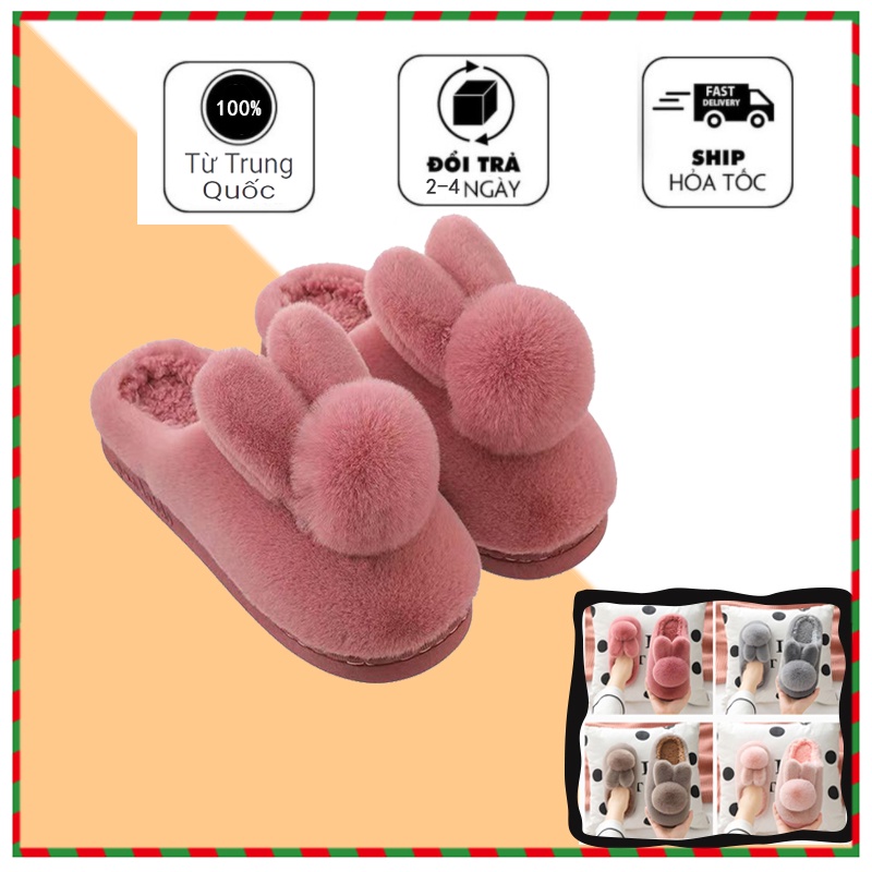 Dép Đi Trong Nhà Đi Trong Nhà Đế Dày Chống Trượt Giữ Ấm Mùa Đông Dễ Thương Cho Cặp Đôi MTX01