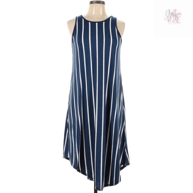 Đầm Thun Tank Ba Lỗ Sát Nách Cổ Tròn Kẻ Sọc WEST LOOP Hàng Xuất Dư Xịn Cao Cấp Form Rộng Suông Chất Mịn Mát