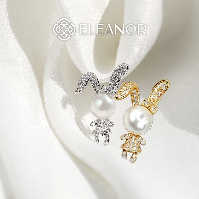 Ghim cài áo nữ Eleanor Accessories hình thỏ đính đá phụ kiện thời trang 5102